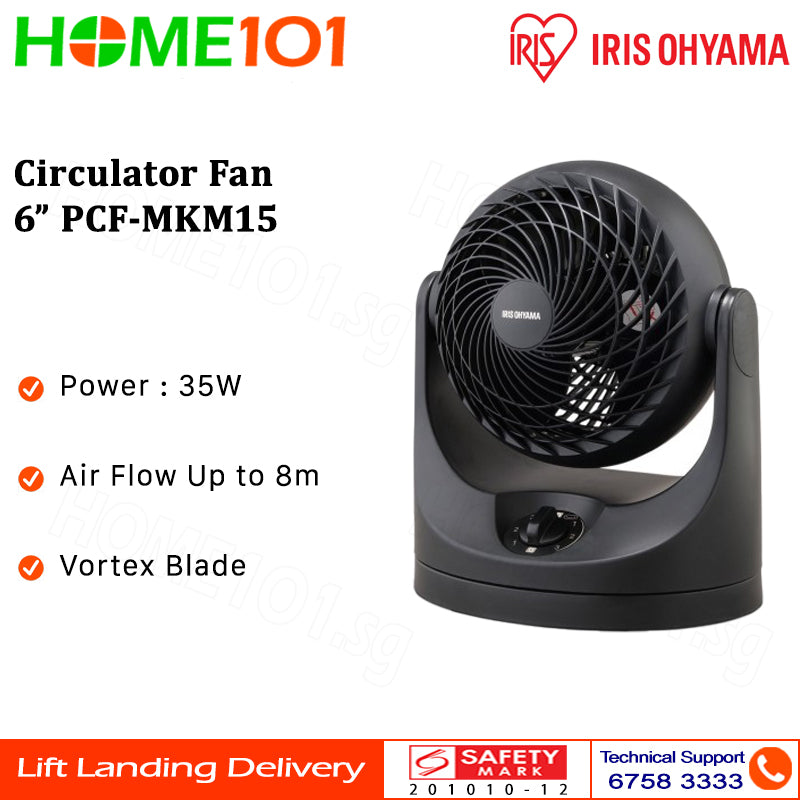 Iris Ohyama Circulator Fan 6" PCF-MKM15