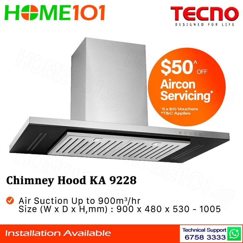 Tecno Chimney Hood 90cm KA 9228