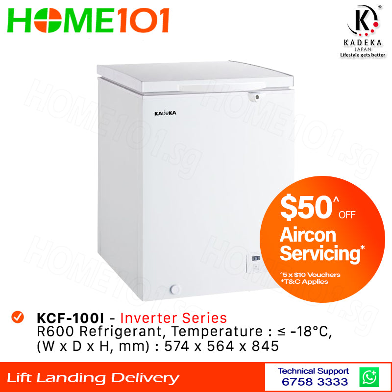 Kadeka Single Door Chest Freezer 100L KCF-100I