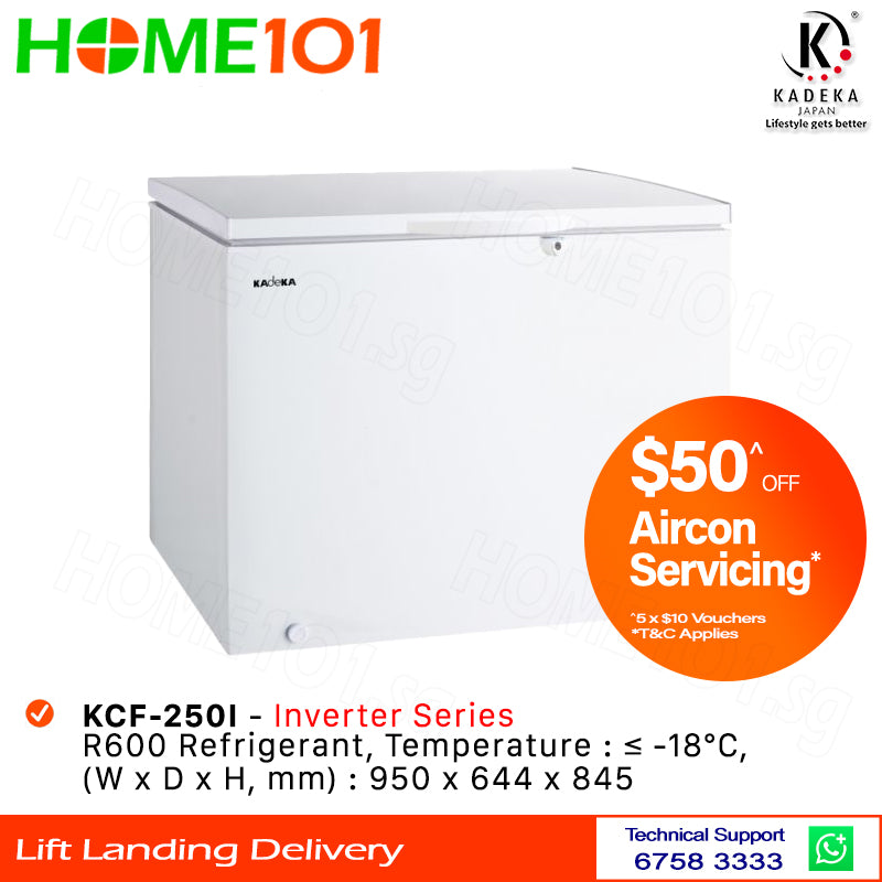 Kadeka Single Door Chest Freezer 250L KCF-250I