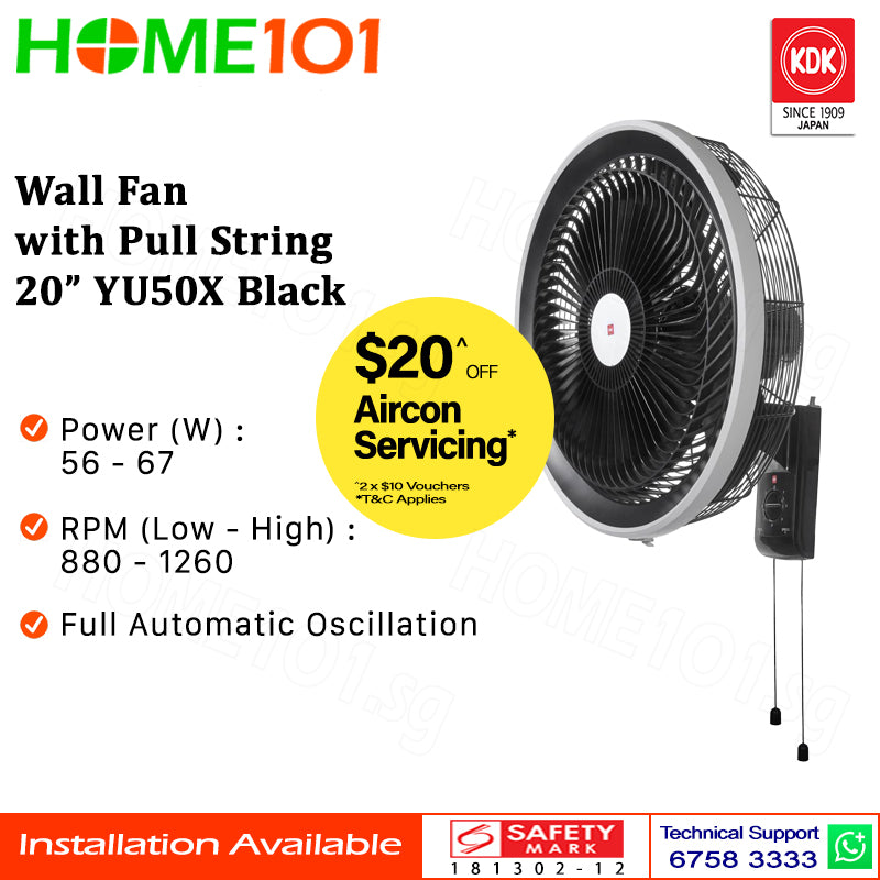 KDK Wall Fan 50cm YU50X
