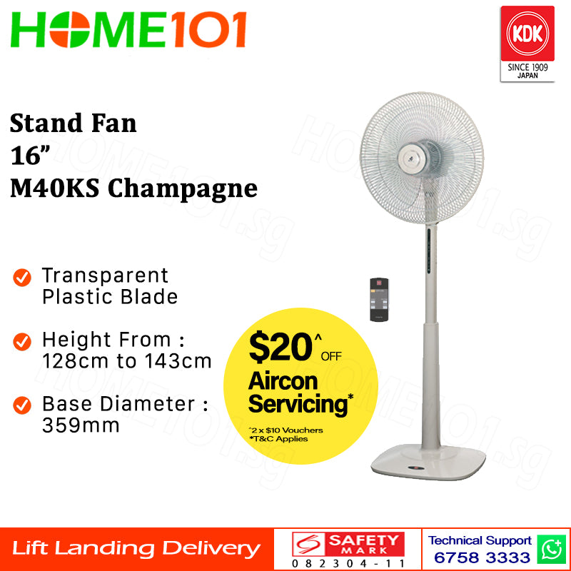 KDK Living Fan 40cm w/Remote Control M40KS
