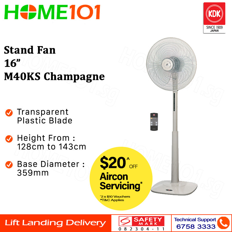 KDK Living Fan 40cm w/Remote Control M40KS