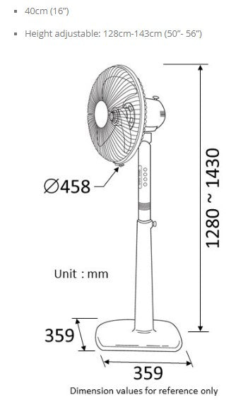 KDK Living Fan 40cm w/Remote Control M40KS