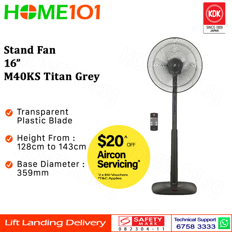 KDK Living Fan 40cm w/Remote Control M40KS