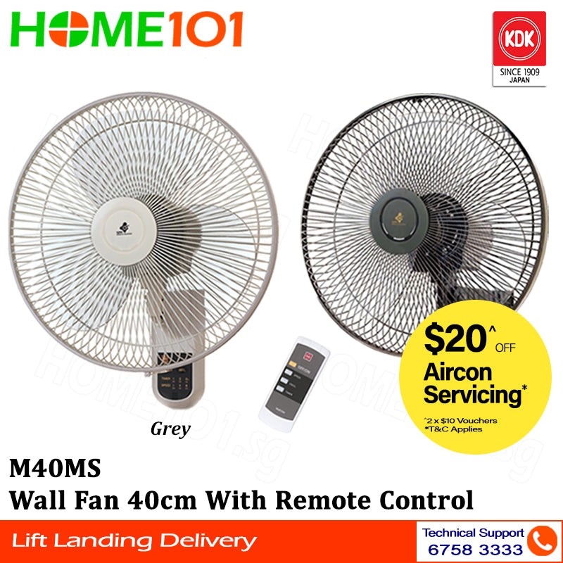 KDK Wall Fan 40cm w/ Remote Ctrl M40MS