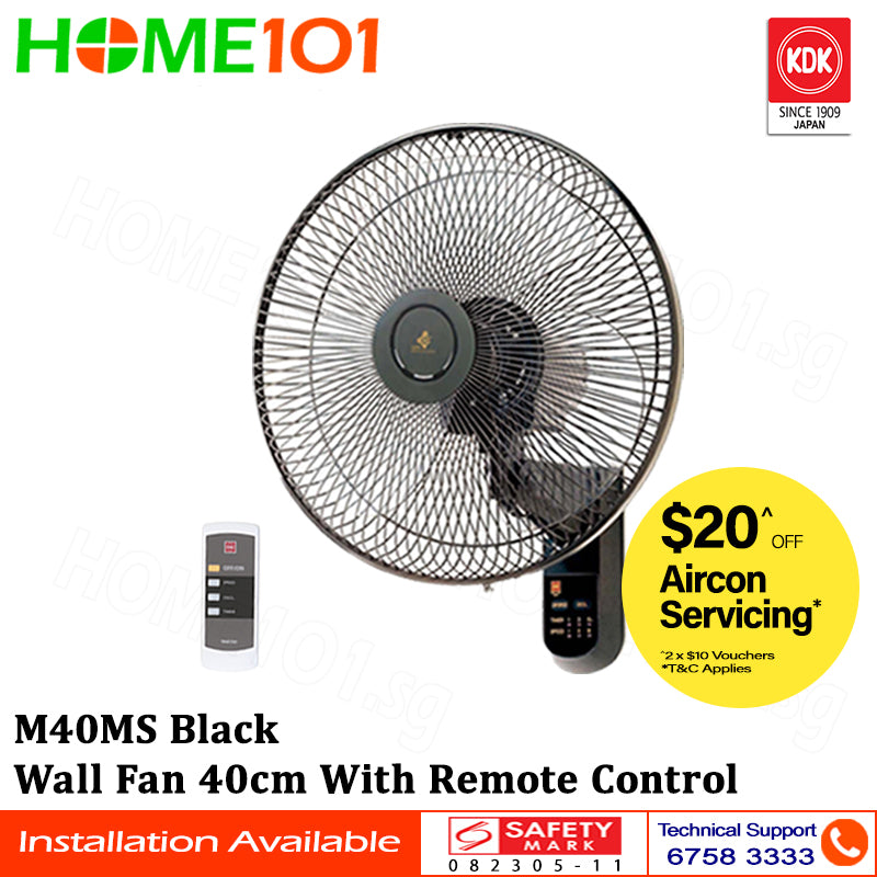 KDK Wall Fan 40cm w/ Remote Ctrl M40MS