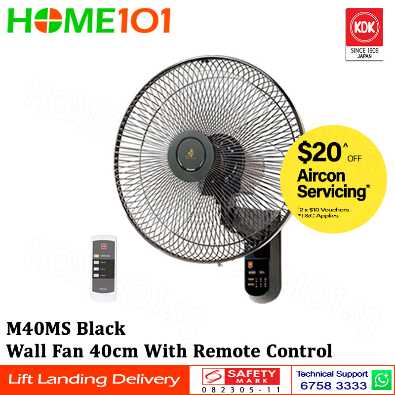 KDK Wall Fan 40cm w/ Remote Ctrl M40MS