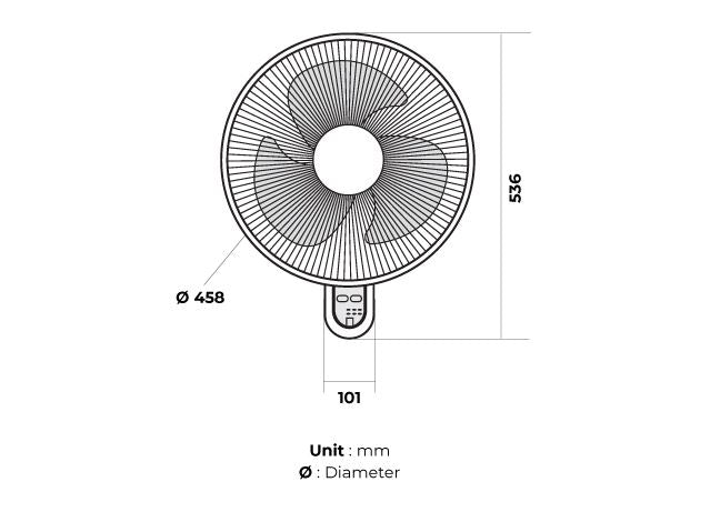 KDK Wall Fan 40cm w/ Remote Ctrl M40MS