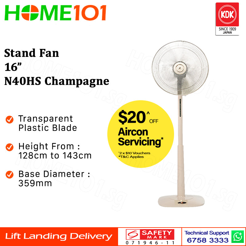 KDK Living Fan 40cm Plastic Blade N40HS