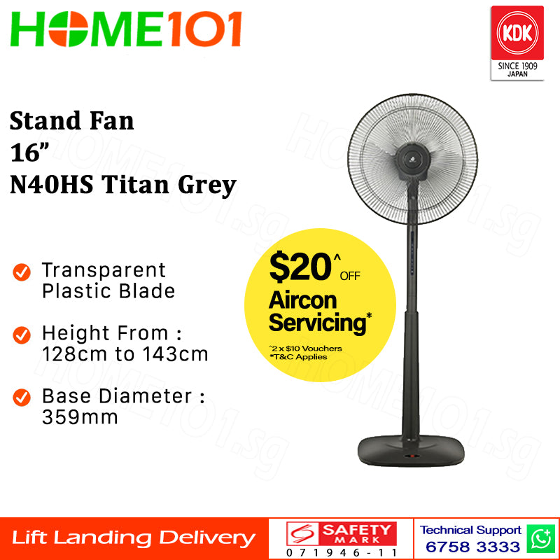KDK Living Fan 40cm Plastic Blade N40HS