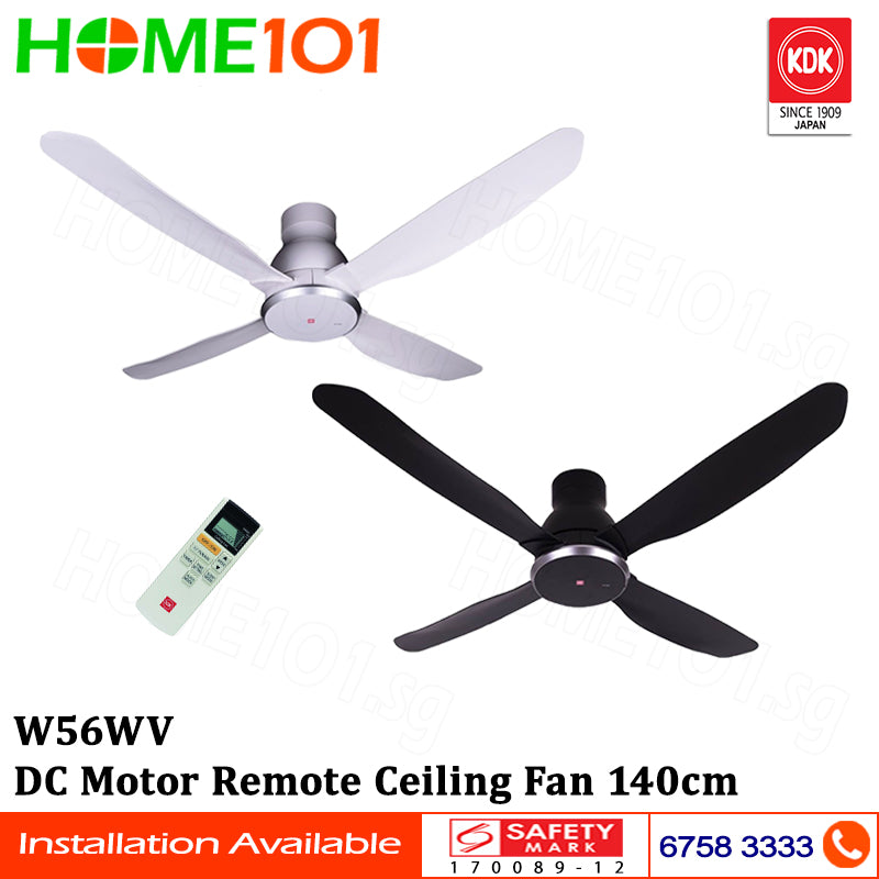 KDK Motor Ceiling Fan with DC Motor Remote Control 140cm W56WV