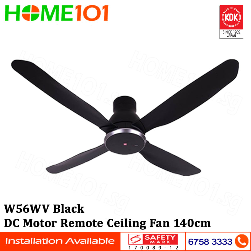 KDK Motor Ceiling Fan with DC Motor Remote Control 140cm W56WV
