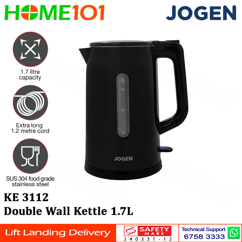 Jogen Double Wall Kettle 1.7L KE 3112