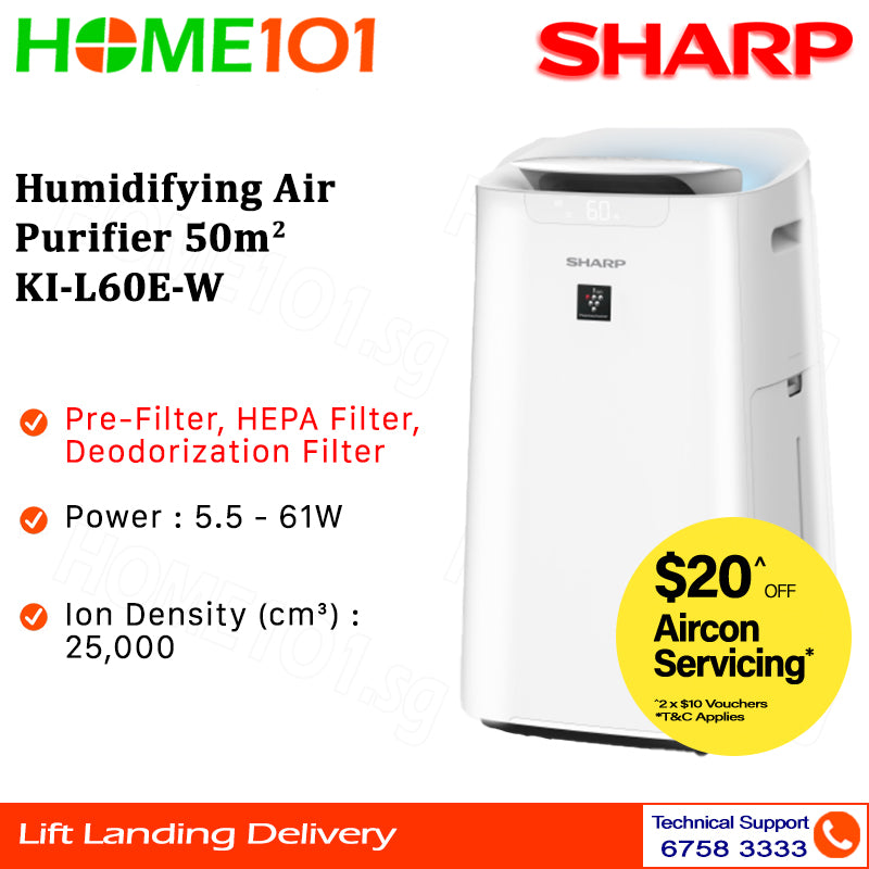 Sharp Air purifier 50m² KI-L60E-W