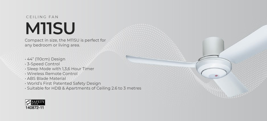 KDK Remote Ceiling Fan 110cm w/ Remote Ctrl M11SU