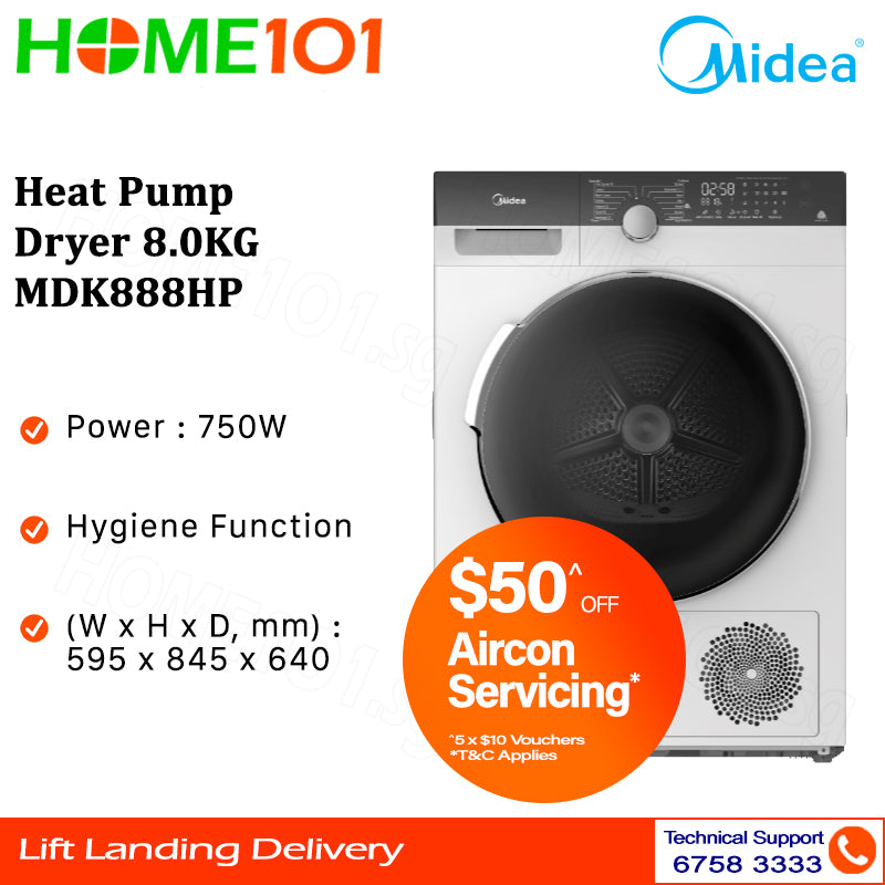 Midea Heat Pump Dryer 8.0KG MDK888HP