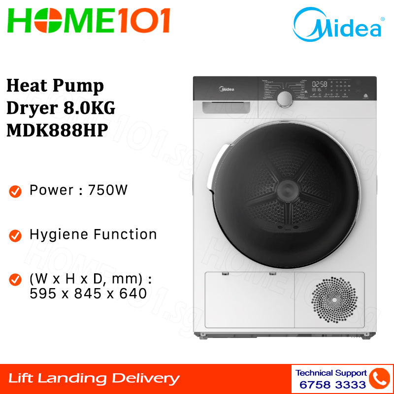 Midea Heat Pump Dryer 8.0KG MDK888HP