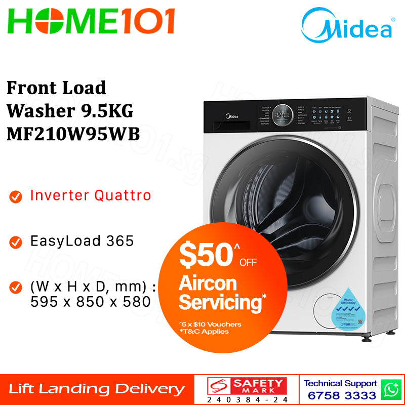 Midea Front Load Washer 9.5KG MF210W95WB