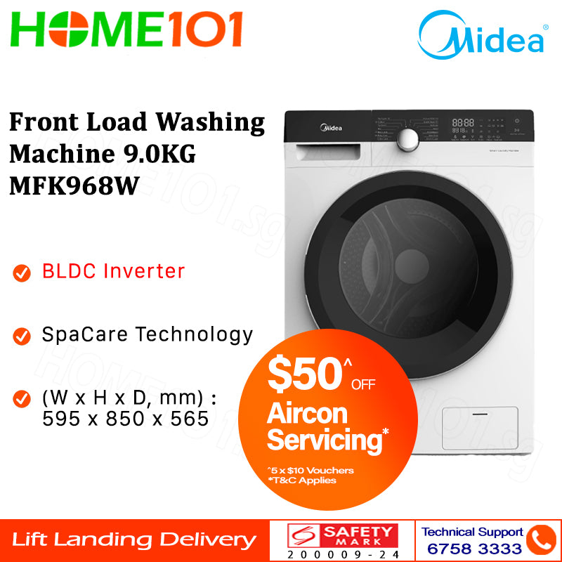 Midea Front Load Washing Machine 9.0KG MFK968W