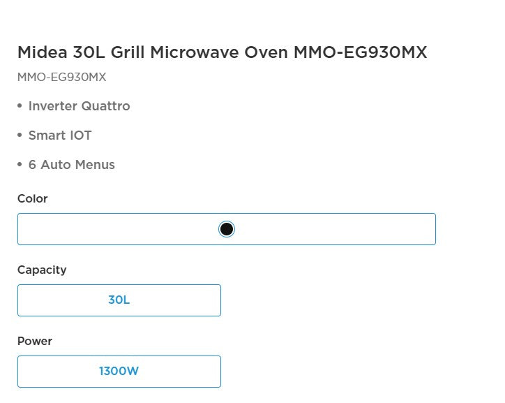 Midea Grill Microwave Oven 30L MMO-EG930MX