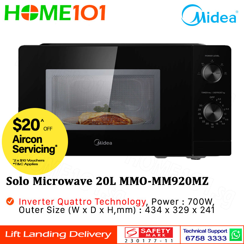 (PRE-ORDER ETA END AUG26) Midea Solo Microwave 20L MMO-MM920MZ