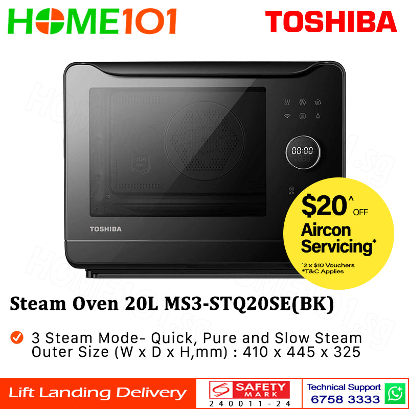 Toshiba Steam Oven 20L MS3-STQ20SE (BK) | MS3-STQ20SE (WH)