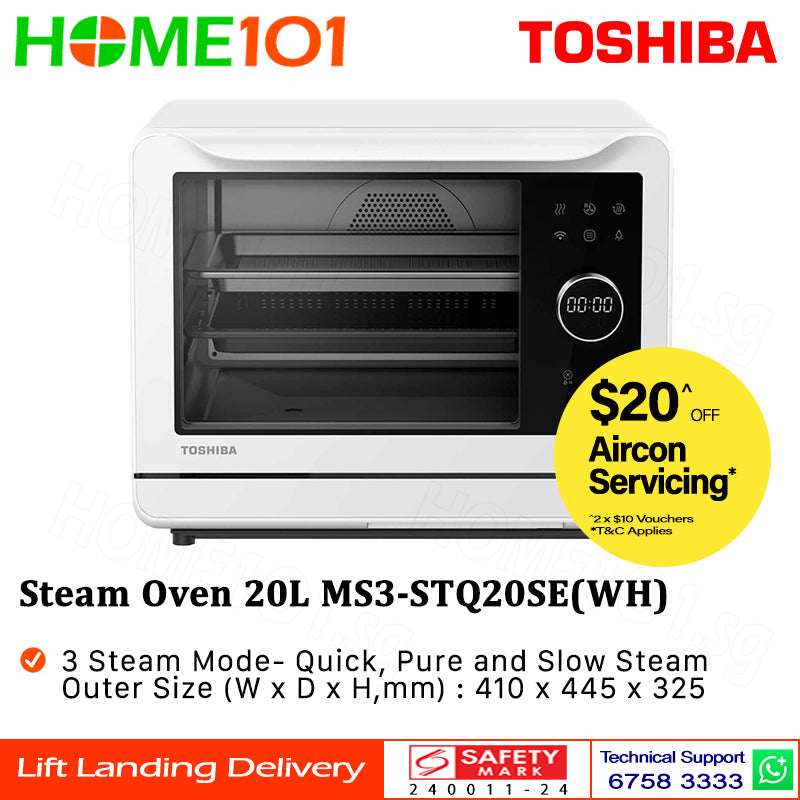 Toshiba Steam Oven 20L MS3-STQ20SE (BK) | MS3-STQ20SE (WH)