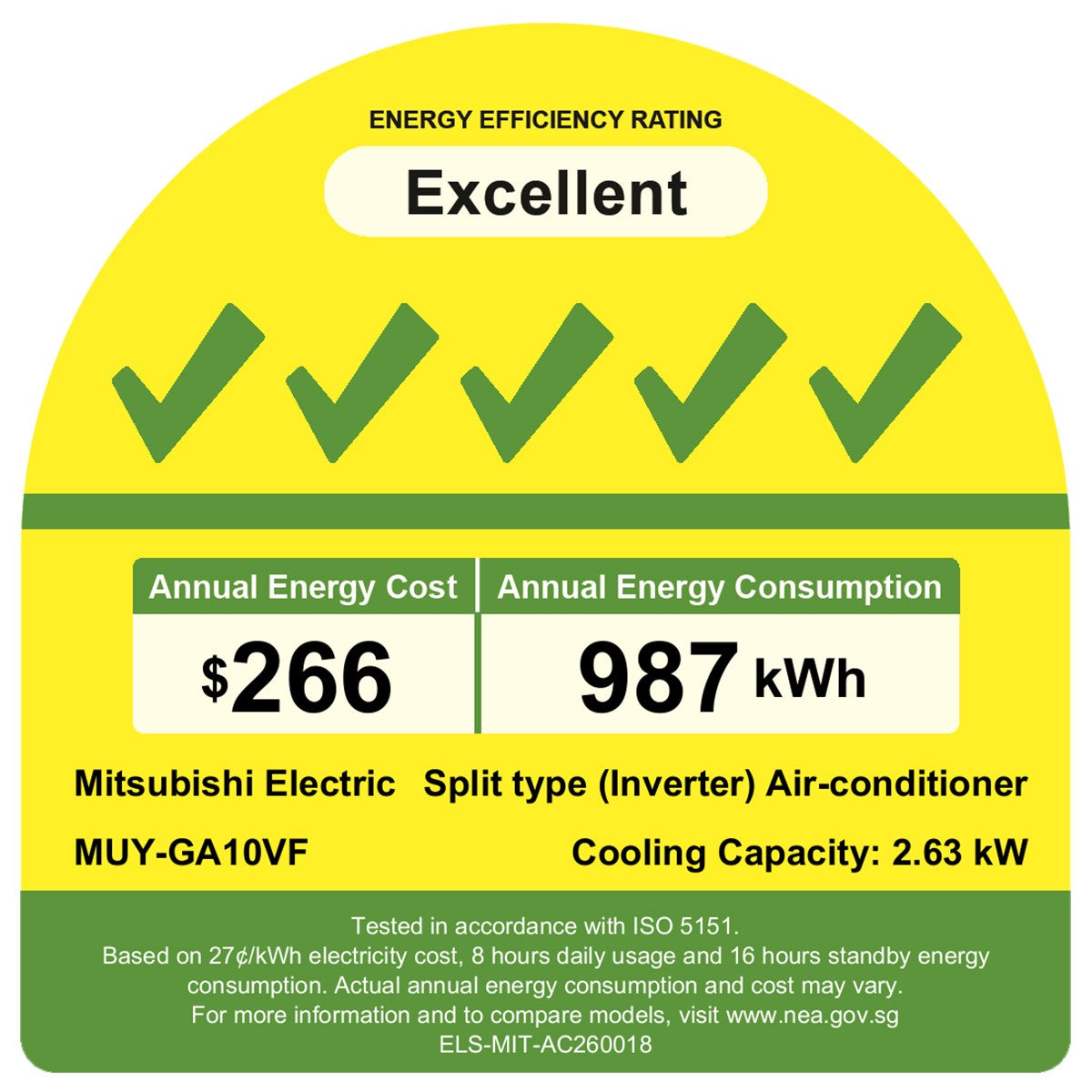 Mitsubishi Inverter Single Split AirCon 10000BTU MUY/MSY-GA10VF - CLIMATE VOUCHER ELIGIBLE