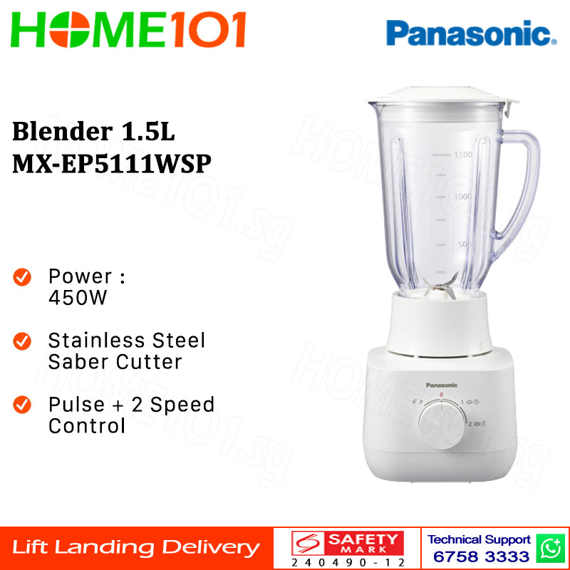 Panasonic Plastic Jug Blender Mill 1.5L MX-EP5111WSP || MX-EP5111