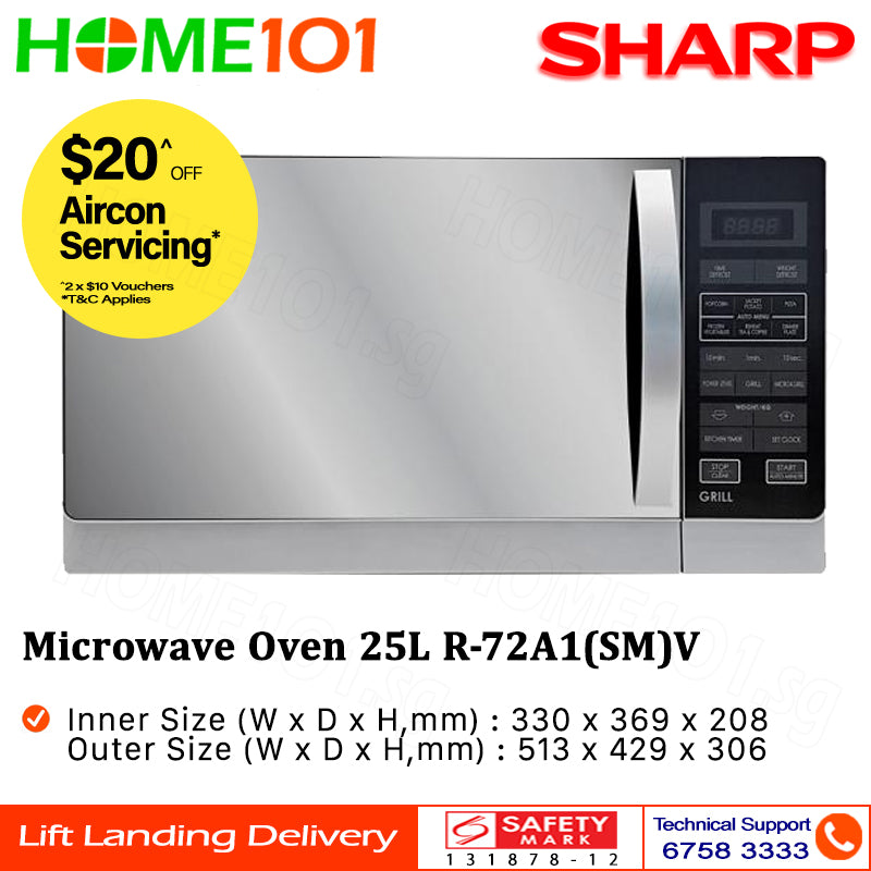 Sharp Microwave Oven 25L R72A1(SM)V