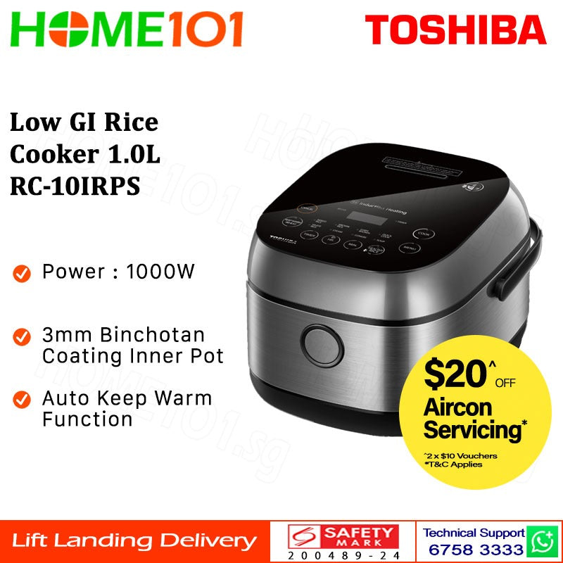 Toshiba Low GI Rice Cooker 1.0L RC-10IRPS