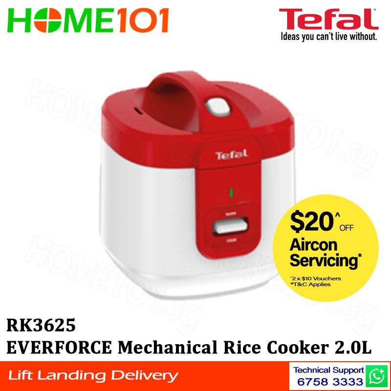 Tefal EVERFORCE Mechanical Rice Cooker 2.0L RK3625