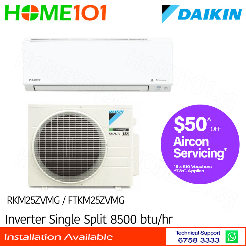 Daikin Inverter Single Split AirCon 9000BTU RKM25ZVMG/FTKM25ZVMG - CLIMATE VOUCHER ELIGIBLE