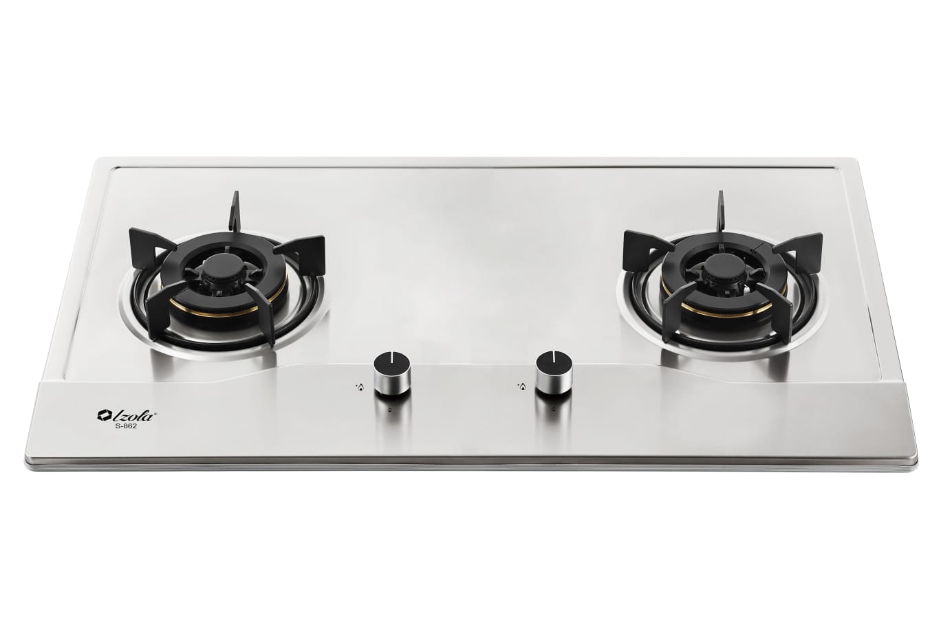 Izola Stainless Steel Built-In Hob 2 Burners S-862 - LPG / PUB - FREE INSTALLATION