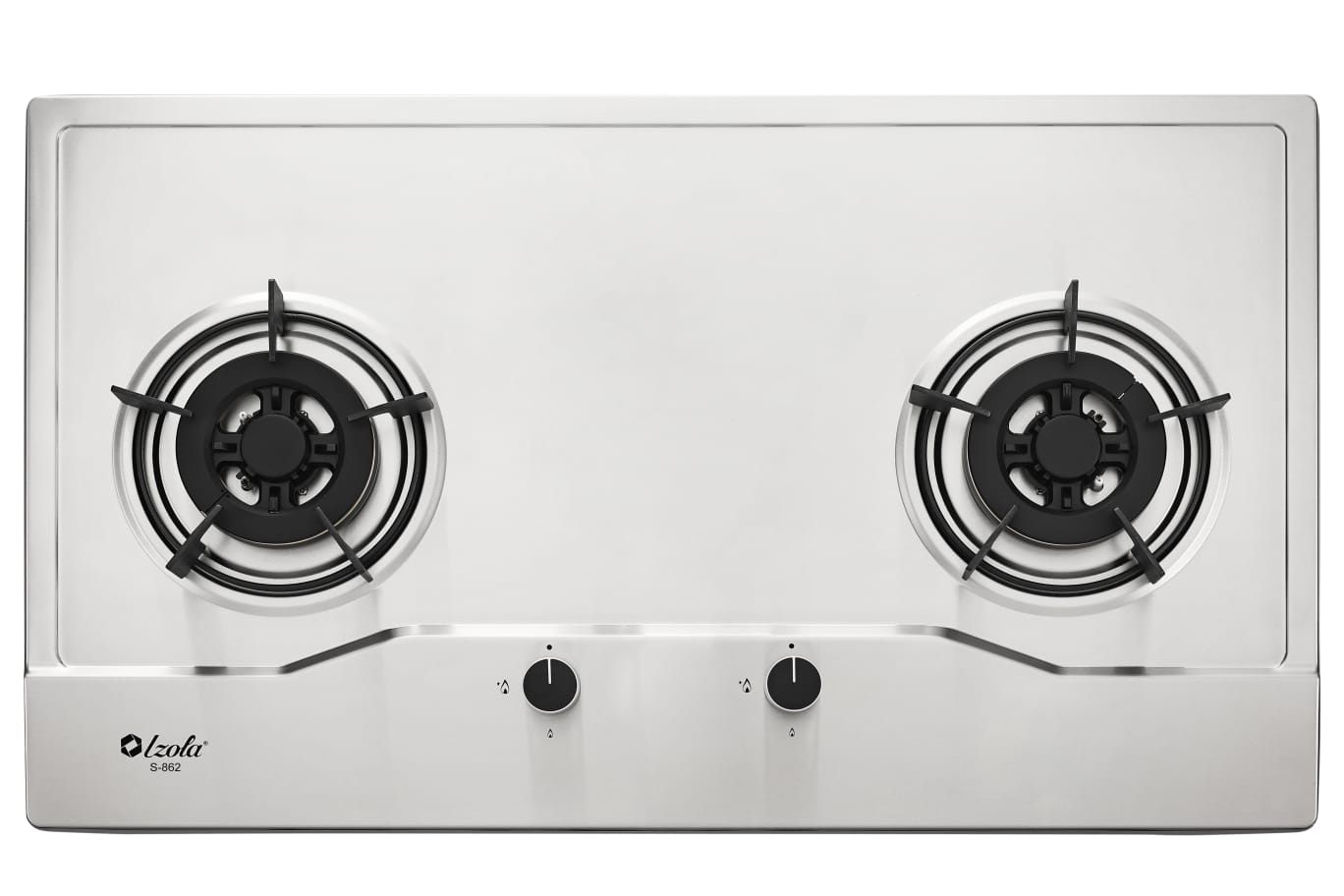 Izola Stainless Steel Built-In Hob 2 Burners S-862 - LPG / PUB - FREE INSTALLATION