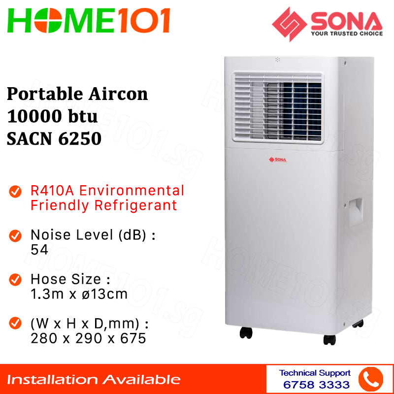 Sona Portable Aircon 10000 btu SACN 6250