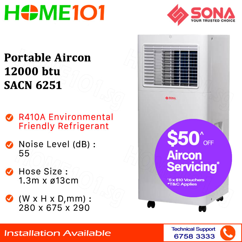 Sona Portable Aircon 12000 btu SACN 6251