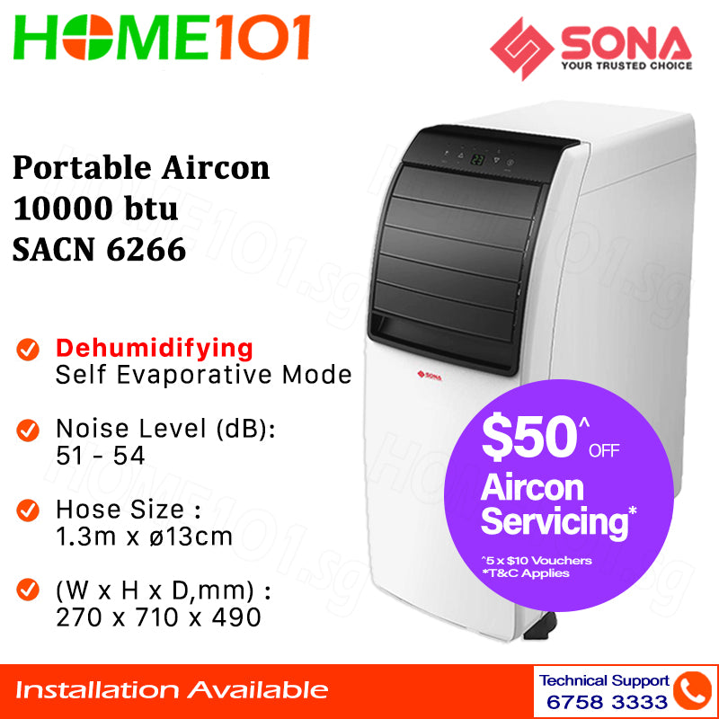 Sona Portable Aircon With Remote Control 10000BTU SACN 6266