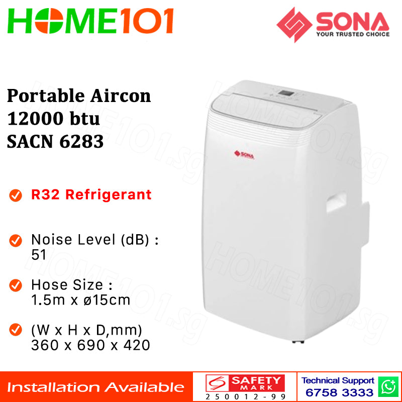 Sona Portable Aircon 12000BTU SACN 6283