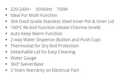 Sona Electric Airpot 5.0L SAP 952 | SAP952