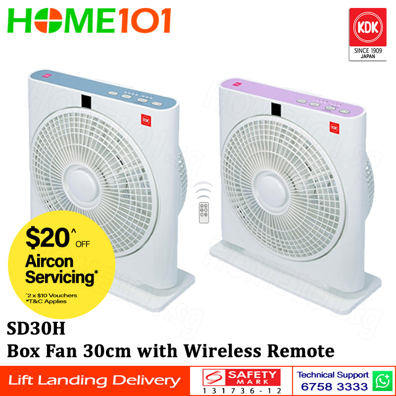 KDK Box Fan 30cm w/Remote Ctrl SD30H