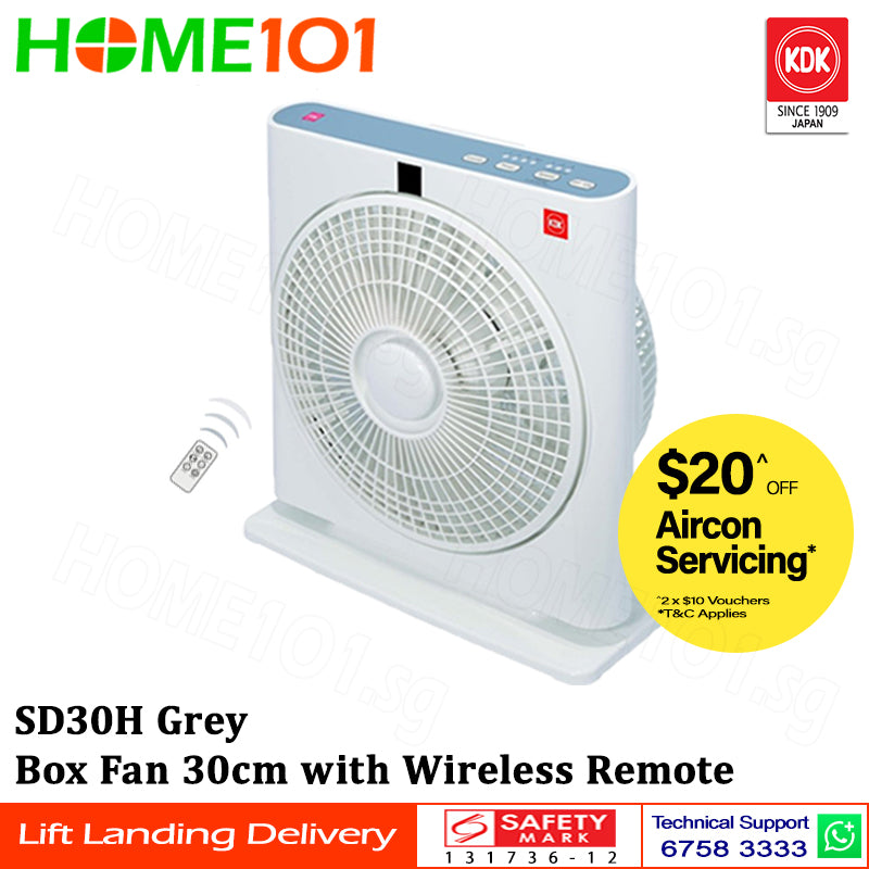 KDK Box Fan 30cm w/Remote Ctrl SD30H