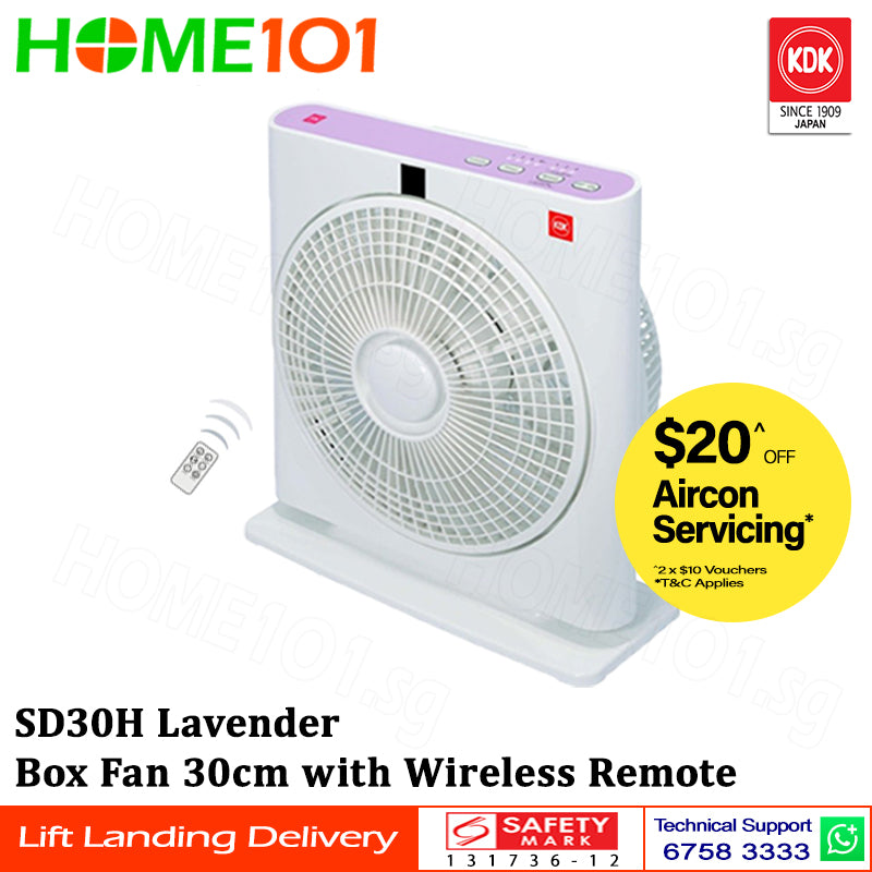 KDK Box Fan 30cm w/Remote Ctrl SD30H