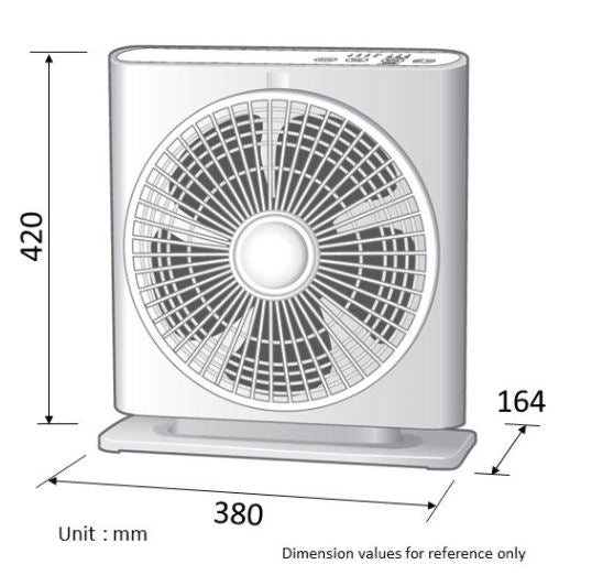 KDK Box Fan 30cm w/Remote Ctrl SD30H
