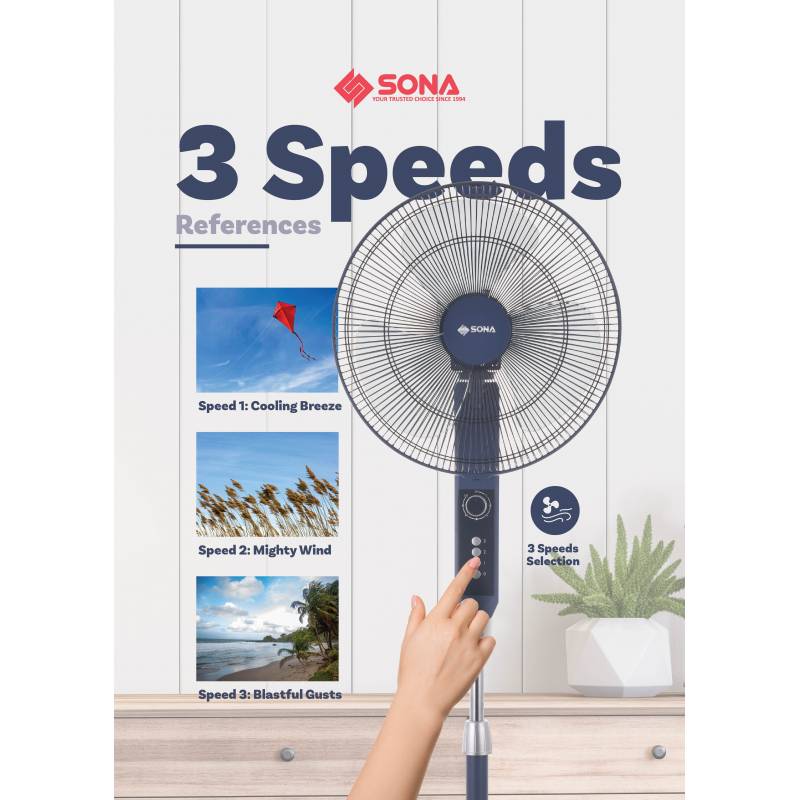 Sona Stand Fan 16" SFS 6402