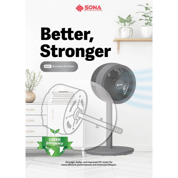 Sona 3in1 DC High Velocity Fan 9" SFS 9006DC