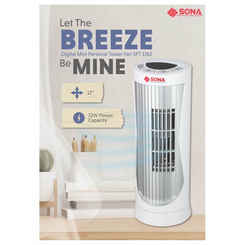 Sona Digital Mini Personal Tower Fan SFT 1762