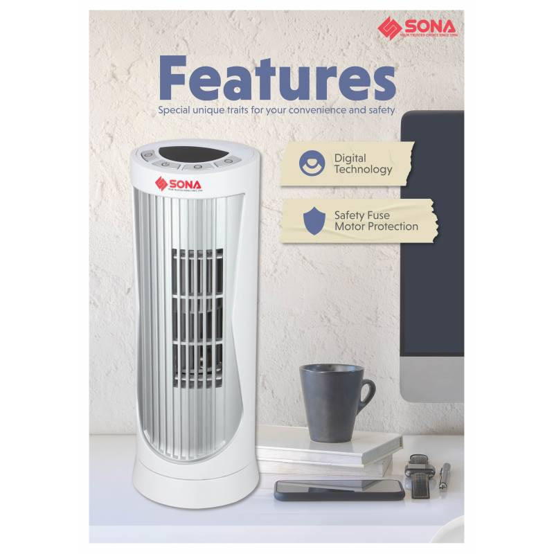 Sona Digital Mini Personal Tower Fan SFT 1762