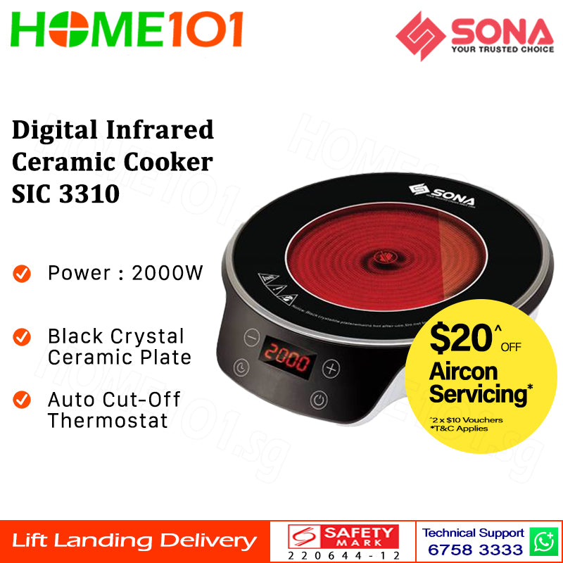 Sona Digital Infrared Ceramic Cooker 2000W SIC 3310